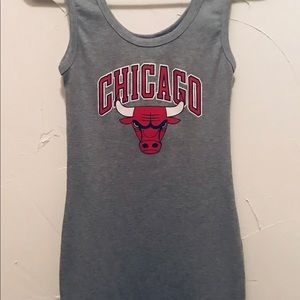 NBA Chicago Bulls Tank Dress, fitted, mini